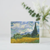 Wheat Field met Cypresses, Vincent van Gogh Briefkaart (Staand voorkant)