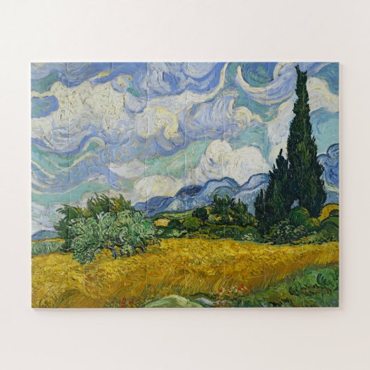 Wheat Field met Cypresses, Vincent van Gogh Legpuzzel (Horizontaal)