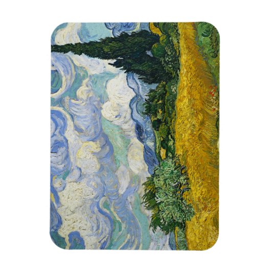 Wheat Field met Cypresses, Vincent van Gogh Magneet (Verticaal)