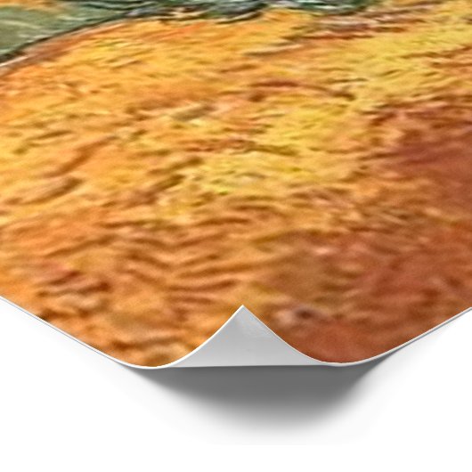 Wheat Field met Cypresses, Vincent Van Gogh Poster (Hoek)