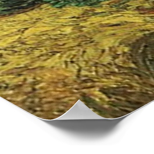 Wheat Field met Cypresses, Vincent Van Gogh Poster (Hoek)