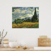 Wheat Field met Cypresses, Vincent Van Gogh Poster (Keuken)