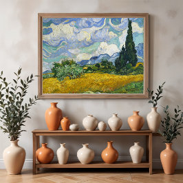Wheat Field met Cypresses, Vincent van Gogh Poster
