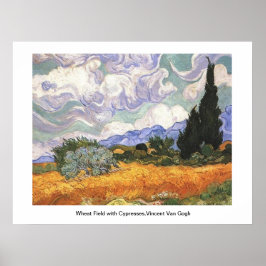 Wheat Field met Cypresses, Vincent Van Gogh Poster