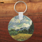 Wheat Field met Cypresses, Vincent Van Gogh Sleutelhanger (Voorkant)
