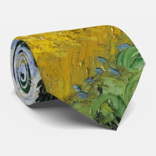 Wheat Field met Cypresses - Vincent Van Gogh Stropdas (Opgerold)