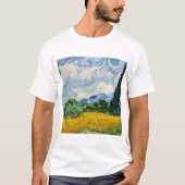 Wheat Field met Cypresses Vincent Van Gogh. T-shirt (Voorkant)