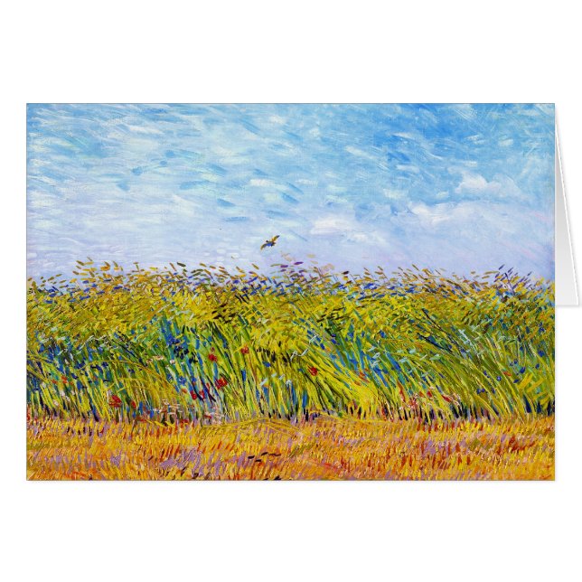 Wheat Field met een Lark van Vincent Van Gogh (Voorkant Horizontaal)