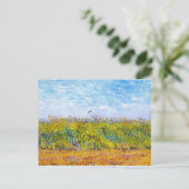 Wheat Field met een Lark van Vincent Van Gogh Briefkaart (Staand voorkant)