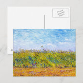 Wheat Field met een Lark van Vincent Van Gogh Briefkaart (Voorkant / Achterkant)