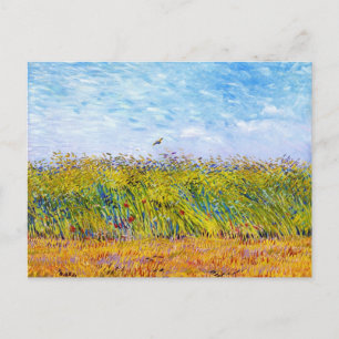 Wheat Field met een Lark van Vincent Van Gogh Briefkaart