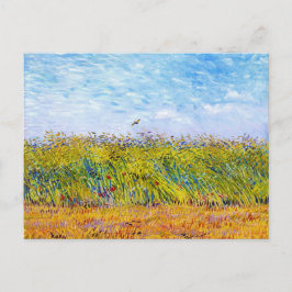 Wheat Field met een Lark van Vincent Van Gogh Briefkaart