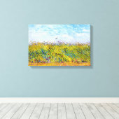 Wheat Field met een Lark van Vincent Van Gogh Canvas Afdruk (Insitu (Houten vloer))