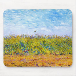 Wheat Field met een Lark van Vincent Van Gogh Muismat