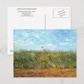 Wheat field met Lark, Van Gogh Fine Art Briefkaart (Voorkant / Achterkant)