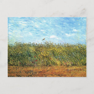 Wheat field met Lark, Van Gogh Fine Art Briefkaart