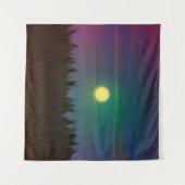 Wheat Field Night sky en moon Oil Painting Summer Wandkleed (Voorkant (horizontaal))