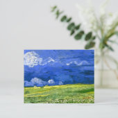Wheat field onder Clouded Sky Van Gogh Fine Art Briefkaart (Staand voorkant)