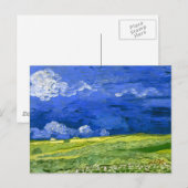 Wheat field onder Clouded Sky Van Gogh Fine Art Briefkaart (Voorkant / Achterkant)