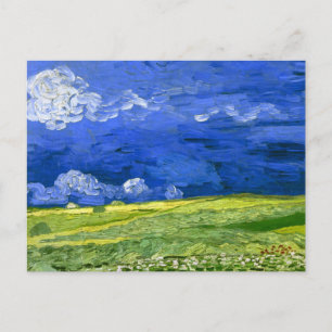 Wheat field onder Clouded Sky Van Gogh Fine Art Briefkaart