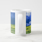 Wheat field onder Clouded Sky Van Gogh Fine Art Grote Koffiekop (Achterkant)