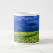Wheat field onder Clouded Sky Van Gogh Fine Art Grote Koffiekop (Voorkant)