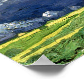 Wheat field onder Clouded Sky Van Gogh Fine Art Poster (Hoek)