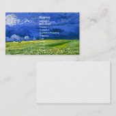 Wheat field onder Clouded Sky Van Gogh Fine Art Visitekaartje (Voorkant / Achterkant)