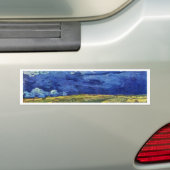 Wheat field onder de wolkskast van Vincent Van Gog Bumpersticker (Op auto)