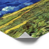 Wheat field onder de wolkskast van Vincent Van Gog Poster (Hoek)