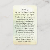 Wheat Field Psalm 23, bijbelse gedenkteken Kaart Visitekaartje (Achterkant)