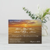 Wheat Field Sunset Country Wedding Invitations Kaart (Staand voorkant)