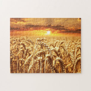 Wheat Field Sunset Legpuzzel