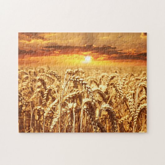 Wheat Field Sunset Legpuzzel (Horizontaal)