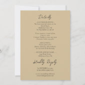 Wheat Field Treding Wedding All in One Invitation Kaart (Achterkant)