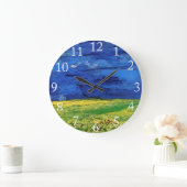 Wheat Field Under Clouded Sky by Van Gogh. Grote Klok (Huis)