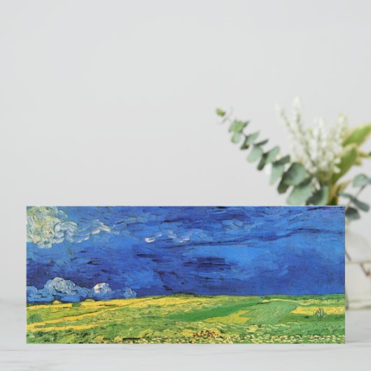 Wheat Field under Clouded Sky by Vincent van Gogh (Staand voorkant)