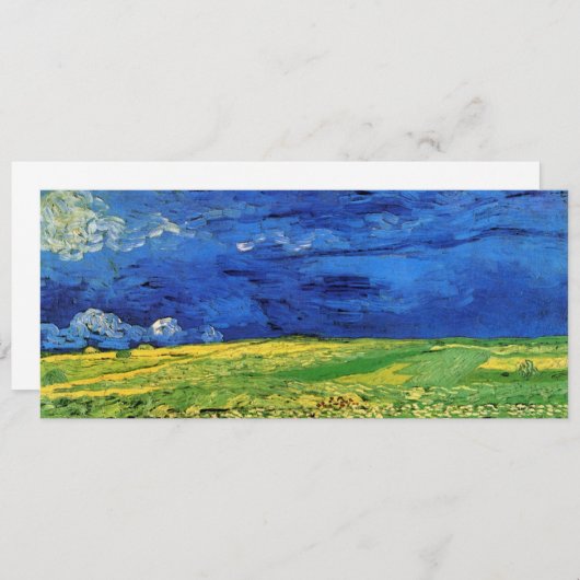 Wheat Field under Clouded Sky by Vincent van Gogh (Voorkant / Achterkant)