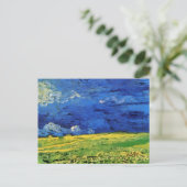 Wheat Field under Clouded Sky by Vincent van Gogh Briefkaart (Staand voorkant)