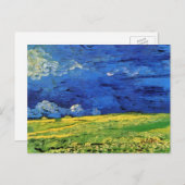 Wheat Field under Clouded Sky by Vincent van Gogh Briefkaart (Voorkant / Achterkant)