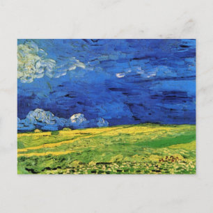 Wheat Field under Clouded Sky by Vincent van Gogh Briefkaart