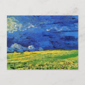 Wheat Field under Clouded Sky by Vincent van Gogh Briefkaart (Voorkant)