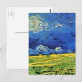 Wheat Field under Clouded Sky by Vincent van Gogh Briefkaart (Voorkant / Achterkant)