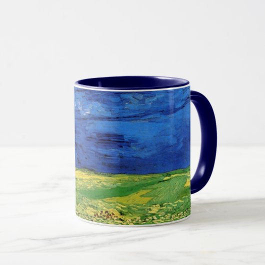 Wheat Field under Clouded Sky by Vincent van Gogh Mok (Voorkant rechts)