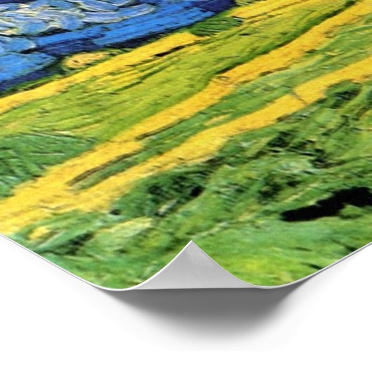 Wheat Field under Clouded Sky by Vincent van Gogh Poster (Hoek)