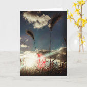 "Wheat Field" Verjaardagskaart Kaart (Gele Bloem)