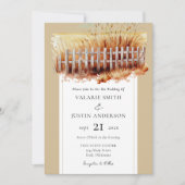 Wheat Field Western Wedding All in One Invitation Kaart (Voorkant)