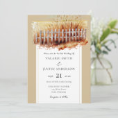 Wheat Field Western Wedding All in One Invitation Kaart (Staand voorkant)