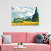 Wheat Field with Cypresses Canvas Prints (Insitu (Woonkamer))