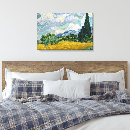 Wheat Field with Cypresses Canvas Prints (Insitu (Slaapkamer))